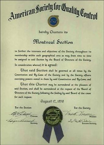 Montreal Section Charter